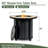 30" Propane Gas Fire Pit Table, 50000 BTU Round Steel Fire Pit With Mosaic Ceramic Tabletop For Outside Patio Deck Garden Backyard- Black