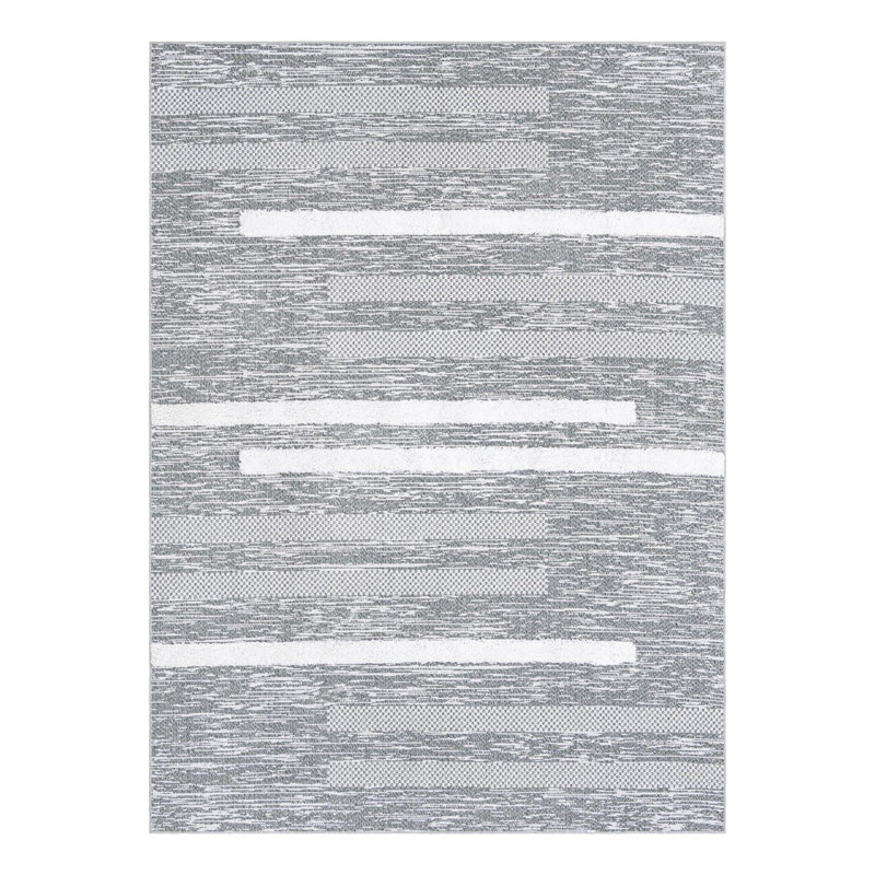 Cotton Striped Indoor Rug, Rectangle 6'5" x 9'