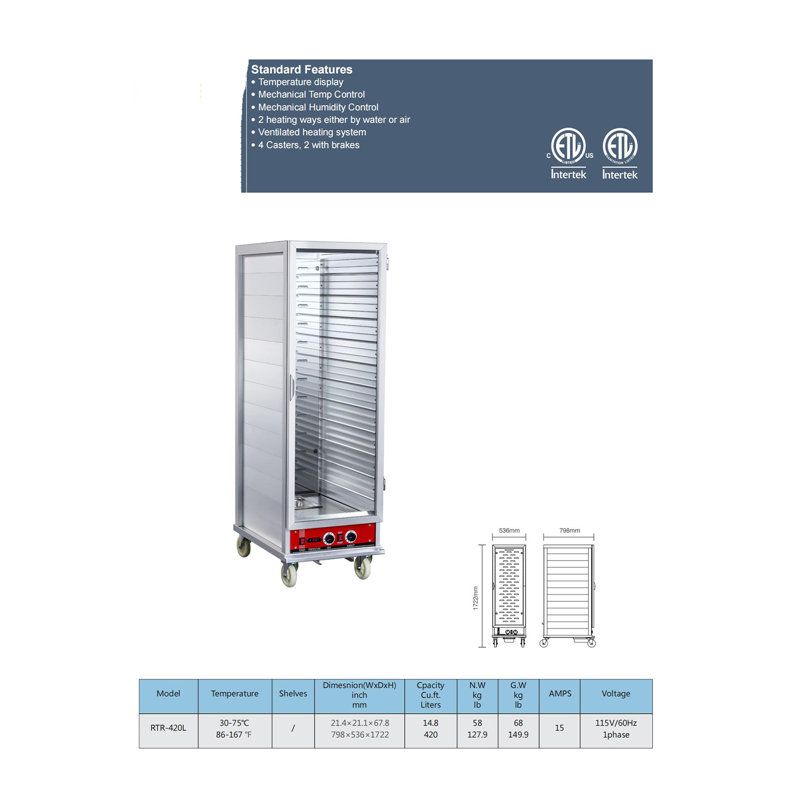 Armoire chauffante Nsf