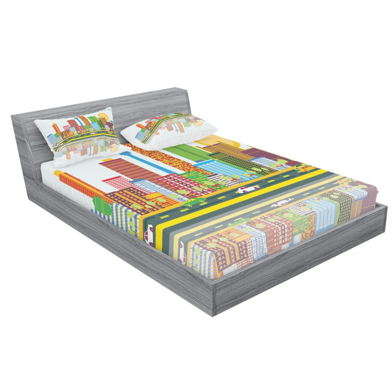 Microfiber Sheet Set, Queen Sheet Set with Fitted Sheet