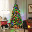 Arbre de Noël en cachemire vert 7 pi avec 350 lumières DEL et forme rapide 3 minutes