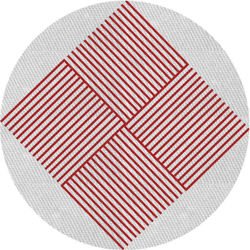 Geometric Indoor Rug, Round 5'