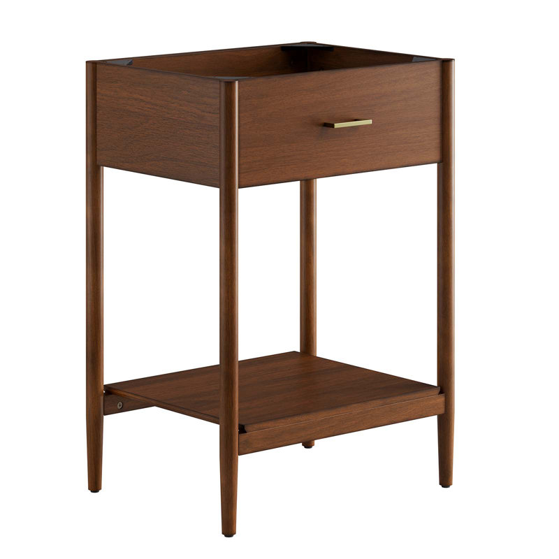 Base de meuble-lavabo simple 23,5 po Modway Zaire, Noyer