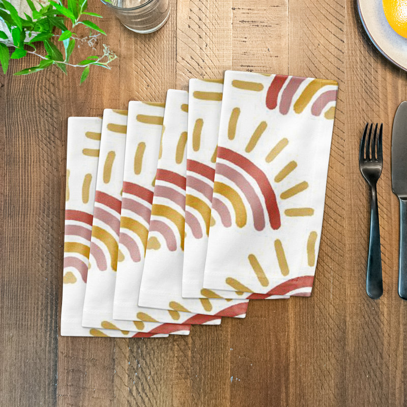 No Pattern Rectangle Napkin, Sunset