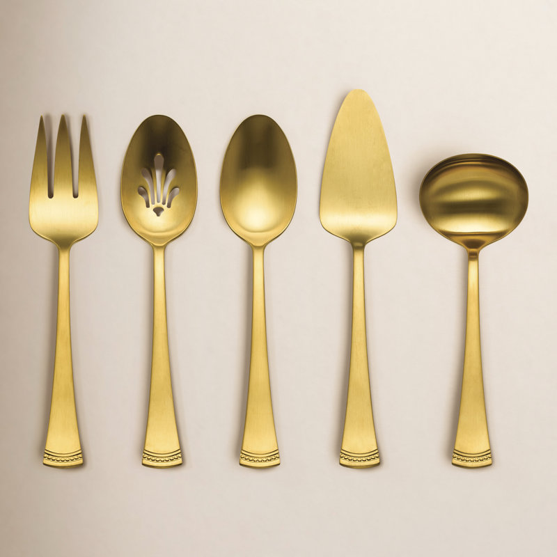Portola Satin Gold 5-Piece Hostess Set