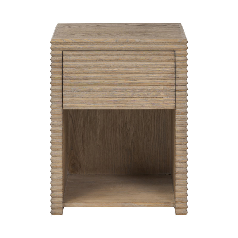 45cm W Solid + Manufactured Wood Bedside Table