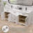 Qualik 72 Inch Double Bathroom Vanity with Solid Surface Sink Set-1384624593