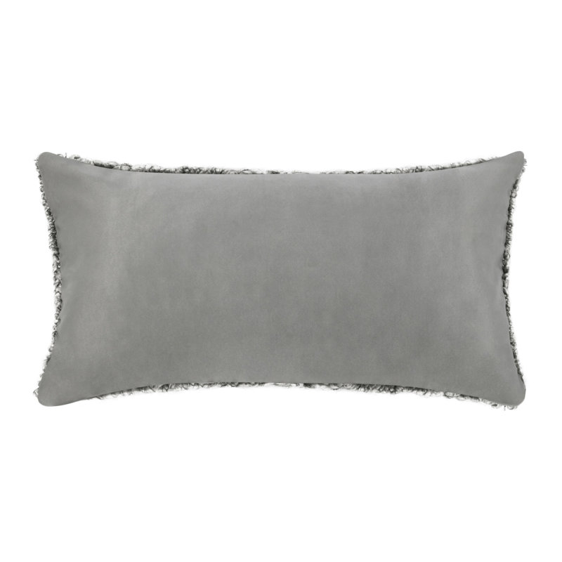 Vico Pillow Cover & Insert, 14" x 26", Gray , Rectangular
