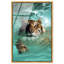 Oliver Gal Feline Pool Dip Animals - Framed Acrylic Glass Wall Art-1828961838-1828961839