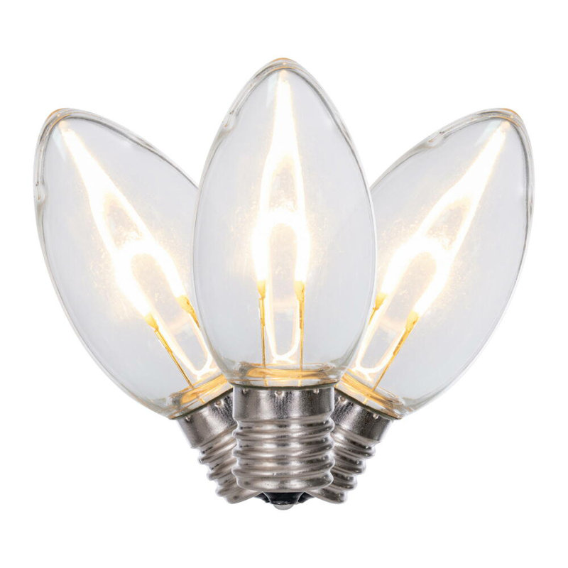 Ampoule en filament transparent en U Astoria Grand, base E17, 120 V, 0,6 watts, 25 ampoules par sac, H 3 pi x l 1 pi x P 1 pi