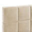 Lit de jour double rembourré en velours beige / - Élégance classique moderne, convient à la maison, avec un cadre de lit à lattes de soutien de style Mid-Century, polyvalent pour le bois et