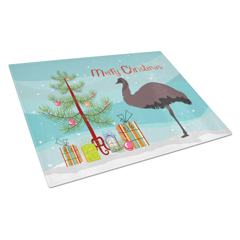 Planche à découper de noël en verre trempé caroline
