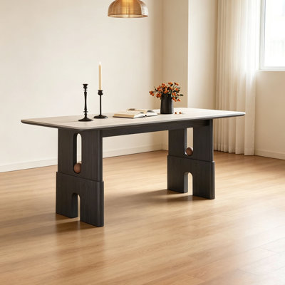 Table Mid-Century en pierre frittée