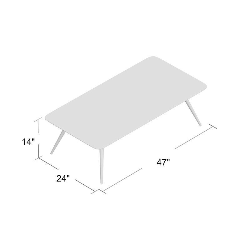 Table basse, Blanc, Noyer