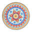 Table d'appoint ronde 21 "en mosaïque rouge avec pieds courbés en fer-554646477