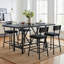 Table de salle à manger à hauteur de comptoir avec repose-pieds en métal Bochini L 62,99 x l 31,49-1299262615