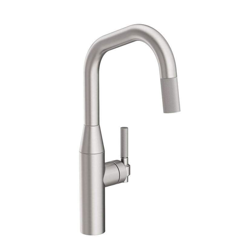Muncy Single Handle Pull Down Kitchen Faucet, Stainless Steel (PVD)