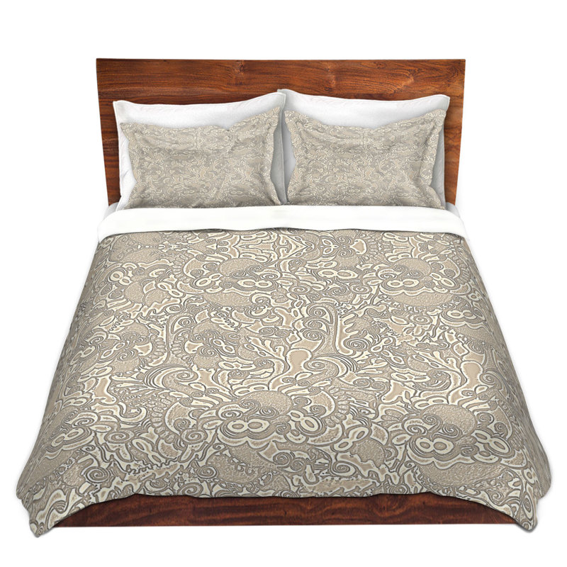 Polyester Paisley Duvet Cover, 1 Twin Duvet Cover + 1 Standard Sham