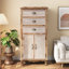 Buffet haut moderne en bois avec 3 tiroirs et 2 portes