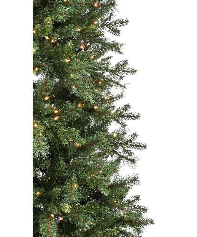 Arbre de Noël artificiel vert pré-éclairé avec lumières, 7,5 pi