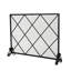 Pare-étincelles en fer simple à panneau simple de style contemporain, l 41,5 po x P 8,9 po, H 32,1 po