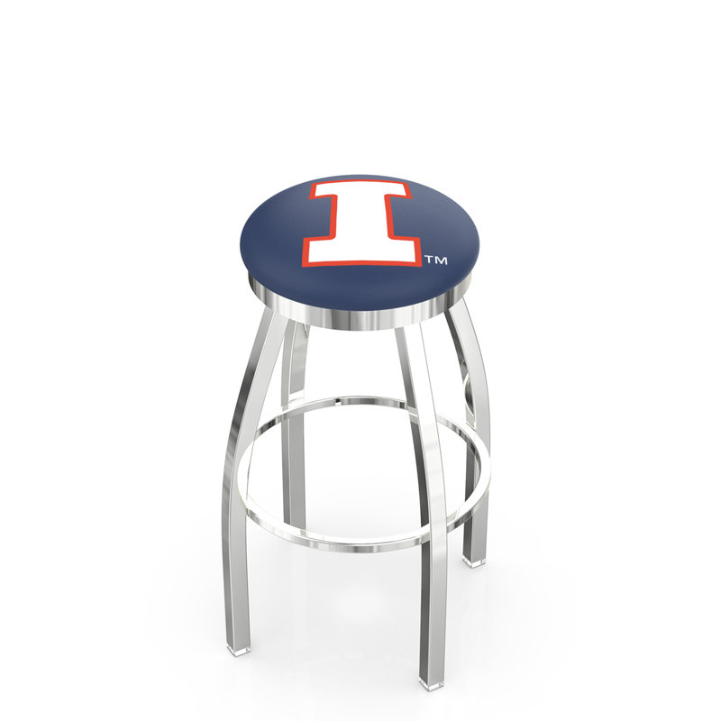 NCAA Swivel Counter and Bar Stool, Illinois, "Counter Stool (25" Seat Height)"