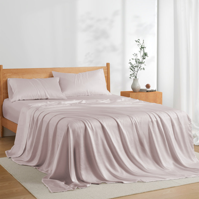 Primrose Pink Full Lyocell Sheet Set with Pillowcases