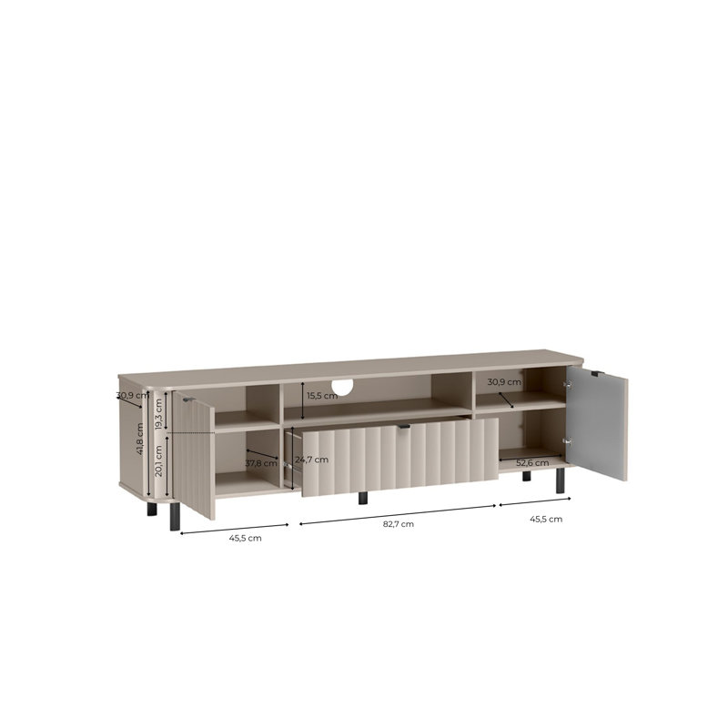 NOVARA TV Stand for TVs up to 75", White