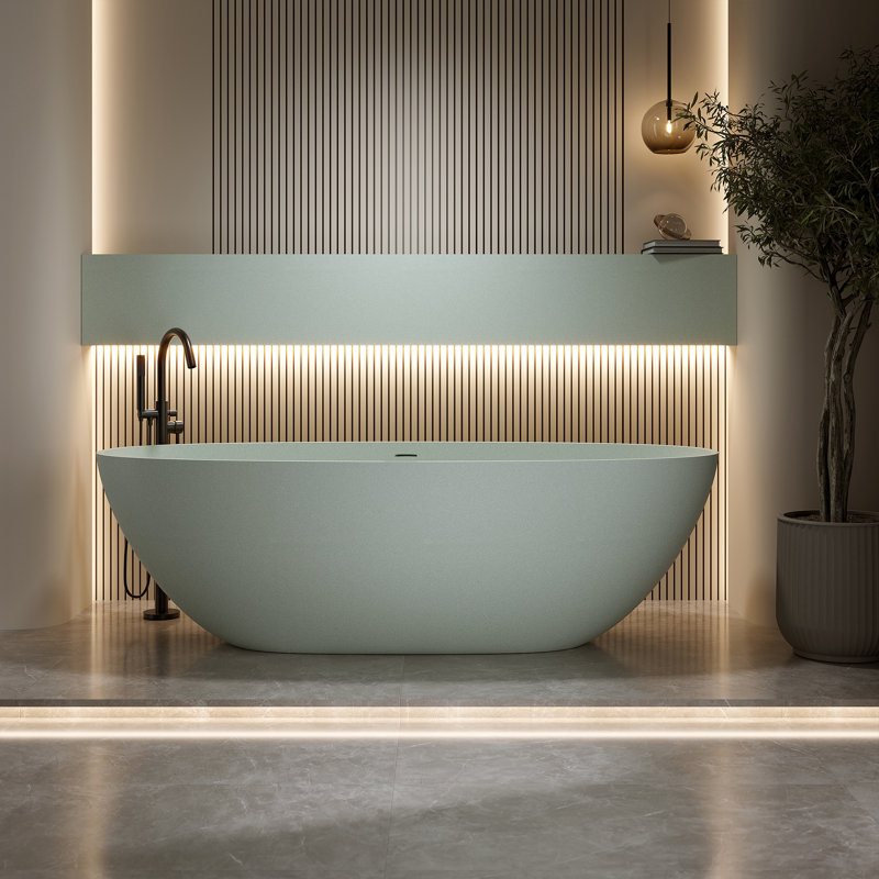 Modern Turquoise Bath Tubs And Whirlpools Bathtub Bathroom, Solid Resin Stone, Freestanding For Relaxation