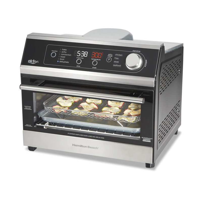 Hamilton Beach Digital Air Fryer Toaster Oven 6 Slice Capacity Black with Stainless Steel Accents