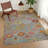 Machine Washable Indoor/Outdoor Mattera ACN2288 Damask Rug-513359213