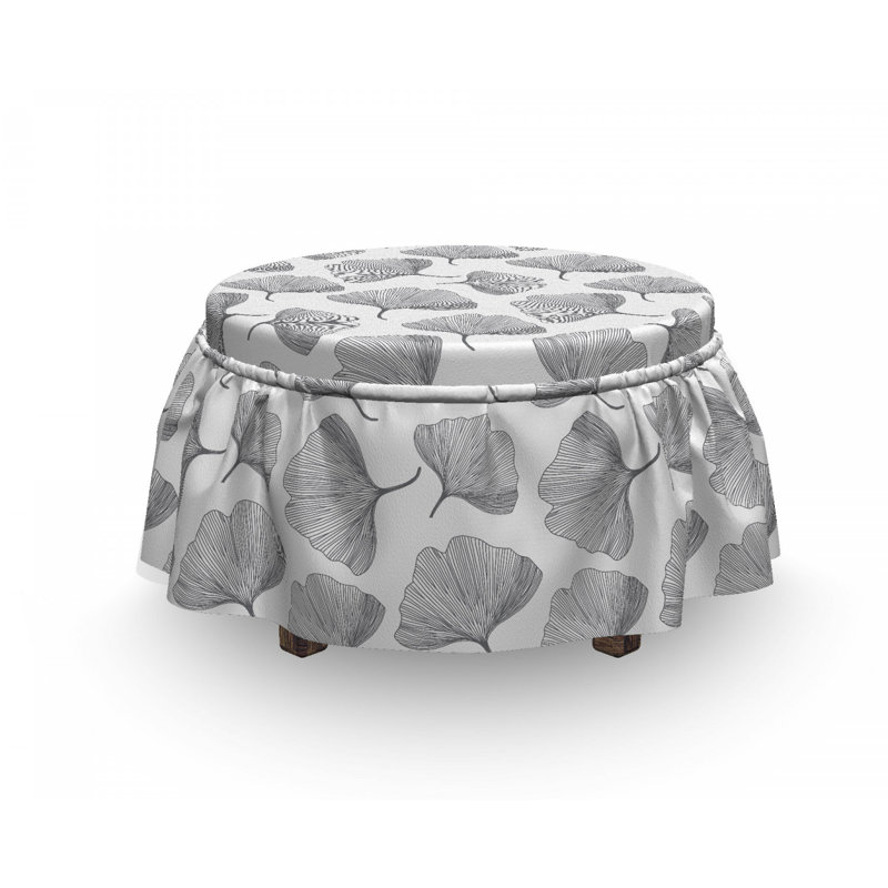 Housse pour repose-pieds minimaliste en feuille de nature minimaliste