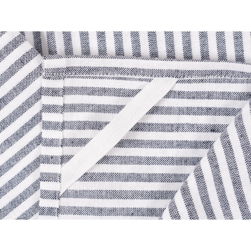 Cotton Stripe Jacquard Tea Towel Kitchen Towel, Navy
