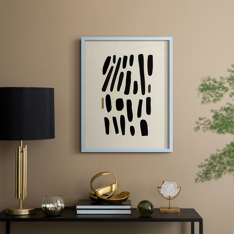 «Abstract CCLV», reproduction encadrée prête à être accrochée, Bleu, H 20 po x l 16 po