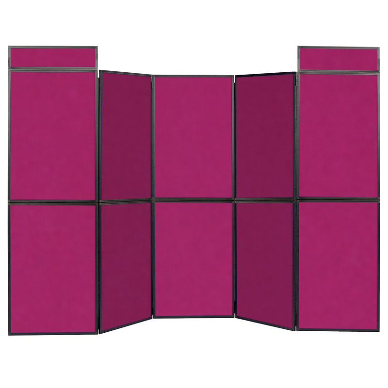 BusyFold Free-Standing Bulletin Board 220cm H x 210cm W, Magenta