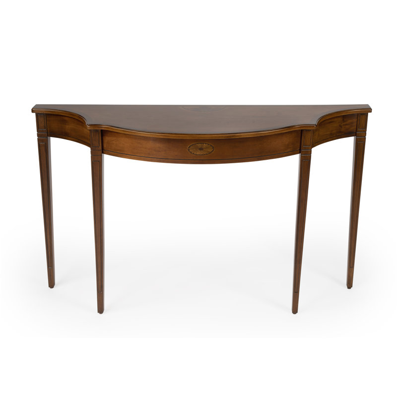 Table de bout en bois massif Ameriana, H 32 po x l 54 po x P 15 po, Frêne d'olivier noueux