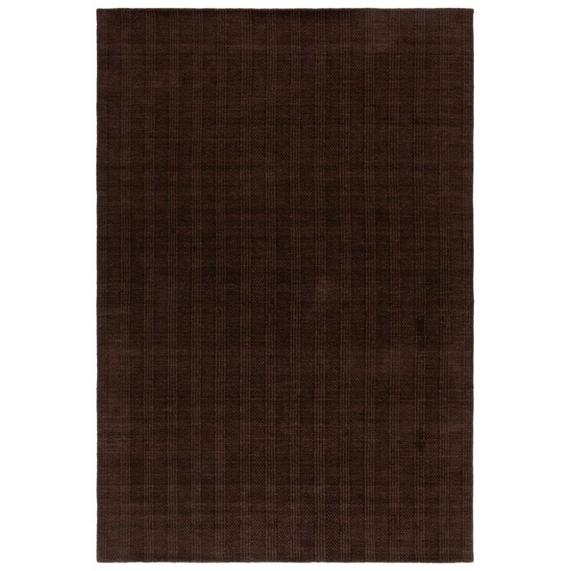 Laine tissée à la main Mirage Tapis d'intérieur en coton rayé, Rectangle 8' x 10'