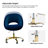Doreen Velvet Modern Task Chair with Ergonomic Design-975334930