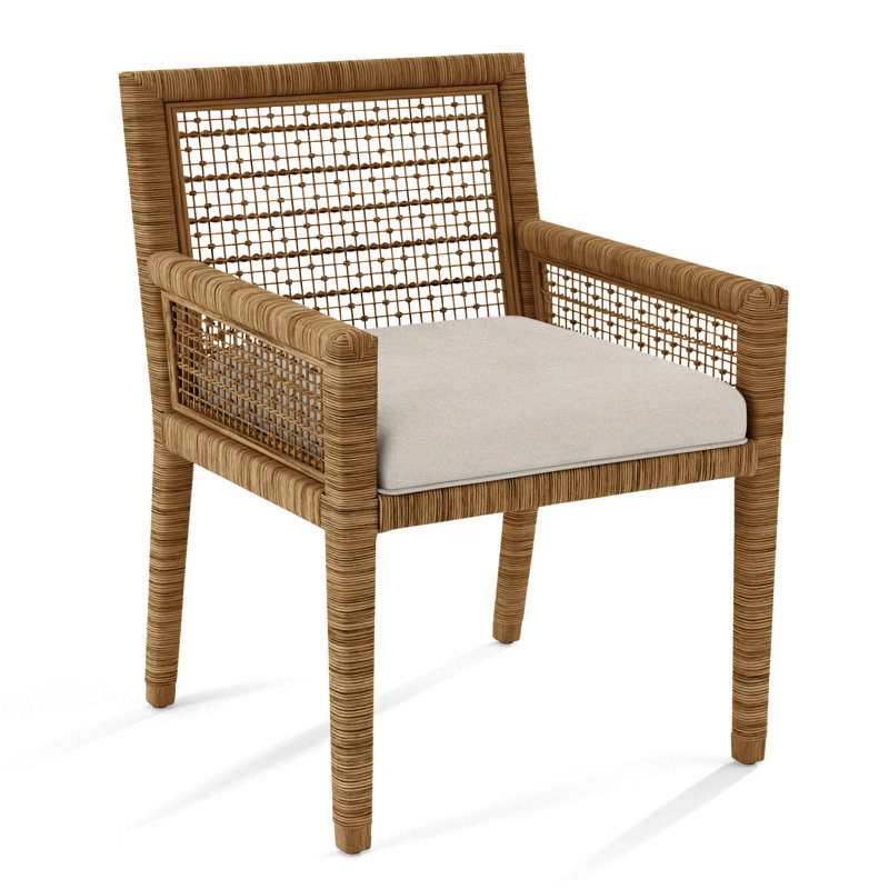 Pine Isle Arm Chair, Elite Dove Linen, Hazel