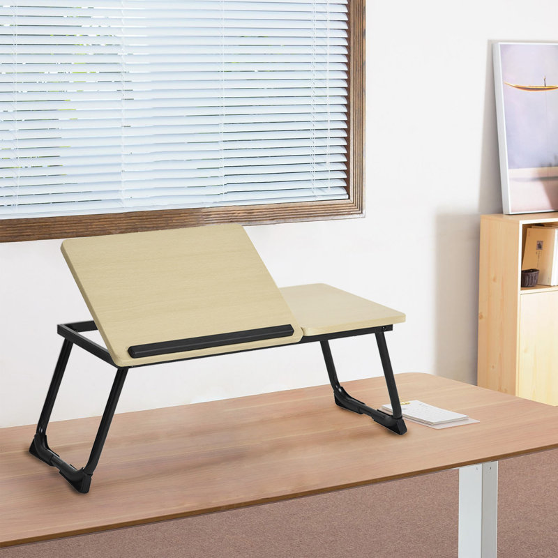 Plateau pour ordinateur portable pliable Buchholz, Hêtre / noir