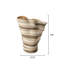 Grand vase en porcelaine textile, brun