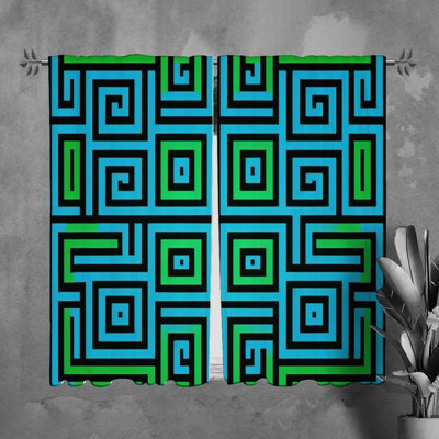Paire de rideaux obscurcissant en polyester Nyderah