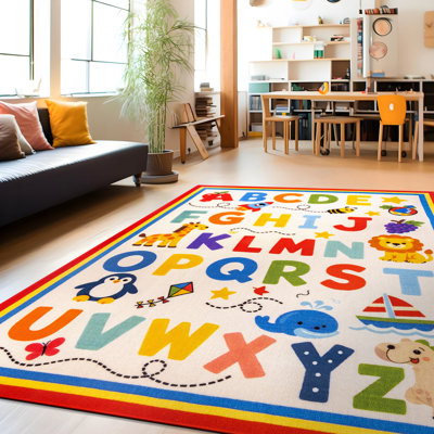 Alphabet animal ABC, tapis pour enfants, envers multi antidérapant