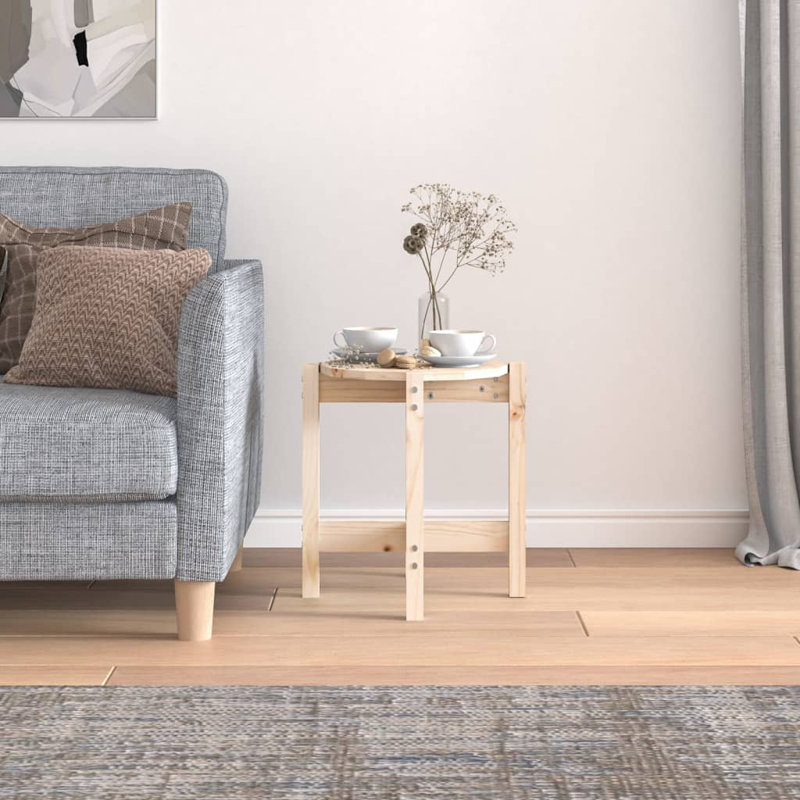 Wrigley Solid Wood Four Leg Coffee Table, Beige, 45cm H x 42.5cm W x 42.5cm D
