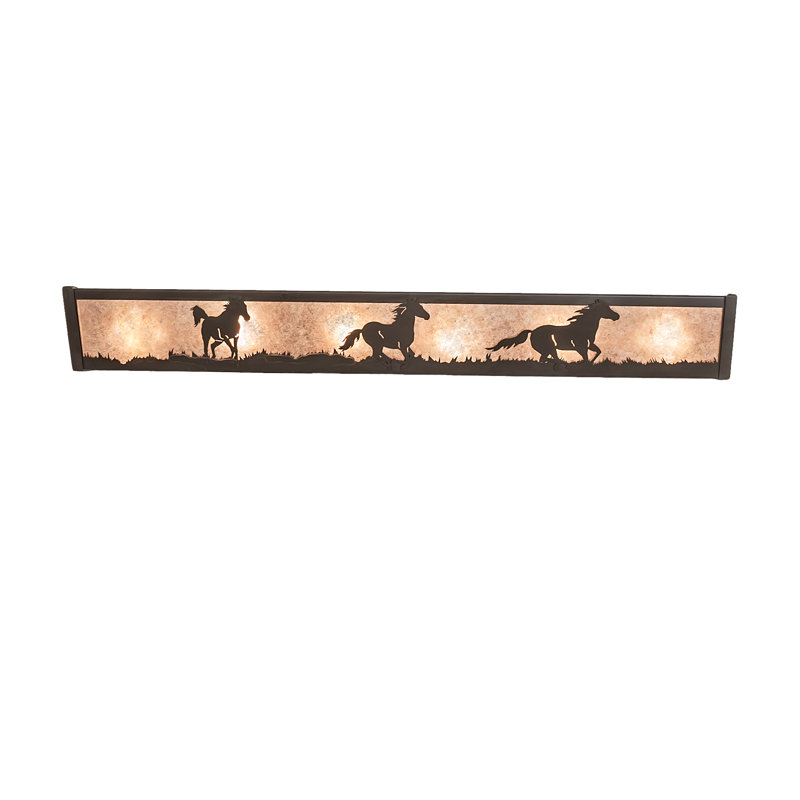 - Light Vanity Light, 4.5" H x 36" W x 5.5" D, Silver, Oil Rubbed Bronze