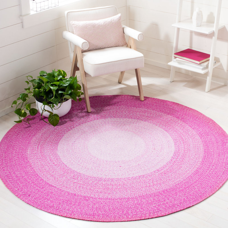 Tapis en coton tissé à la main Gwin, Rond 3 pi