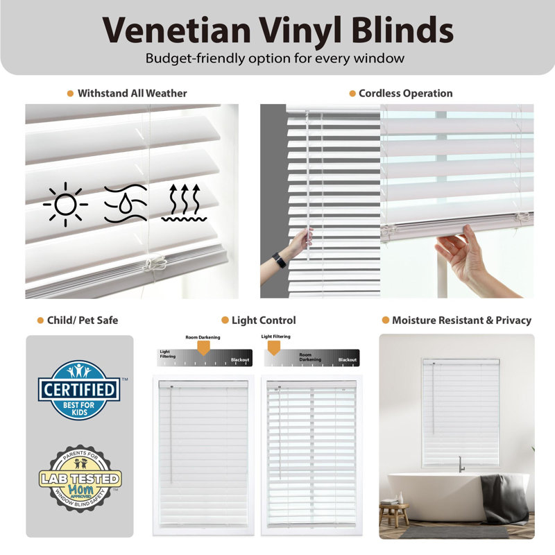 Latitude Run® Room Darkening Horizontal/Venetian Blind & Reviews | Wayfair