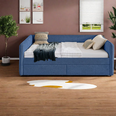 Lits pour grand lit peu encombrants avec rangement, revêtement Boucle pour maison moderne