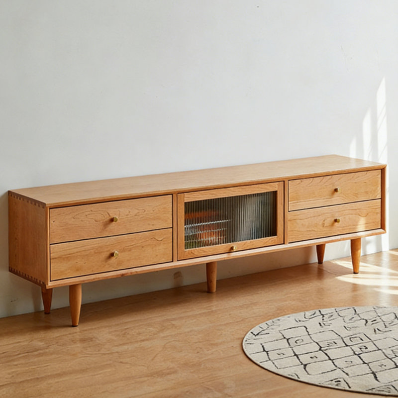 Meuble télé Modern Burlywood, H 17,72 po x L 70,87 po x l 13,78 po