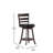 Commercial Grade Classic Ladderback Swivel Bar Height Barstool with Padded, Upholstered Seat-63099084-63099085